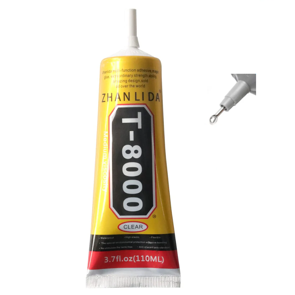 Pegamento T8000 Transparente Adhesivo para Pantallas de Celular 110ML
